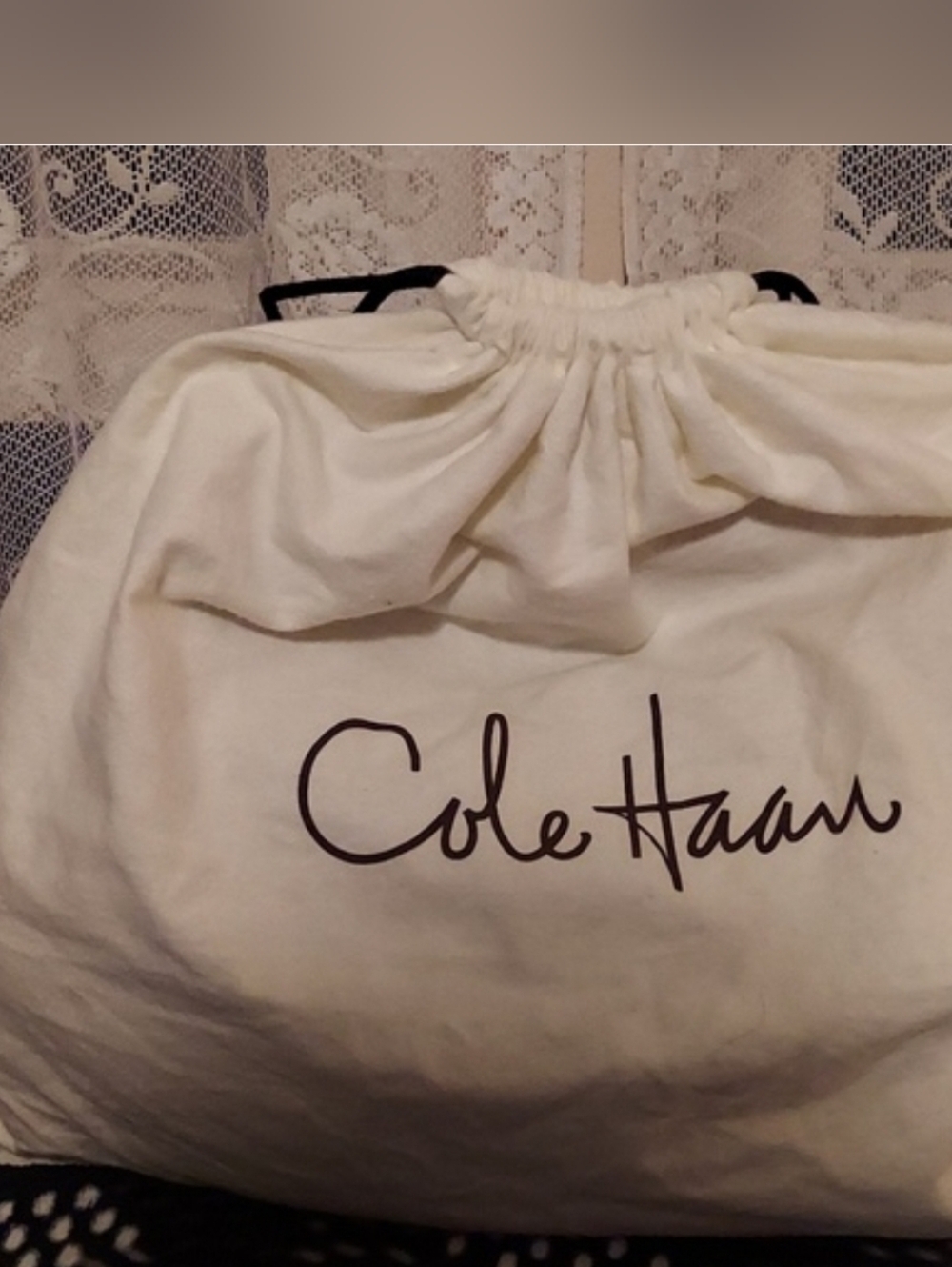 COLE HAAN H06 Collection Brown Suede Lazer Preforated Floral Motif Hobo Bag - Picture 13 of 14